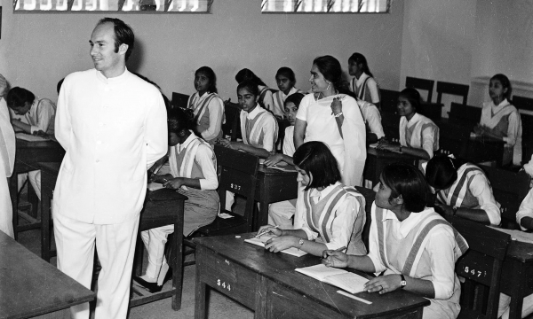 His Highness the Aga Khan meets with students at the Aga Khan III school, Karachi, Pakistan 1970 His Highness the Aga Khan meets with students at the Aga Khan III school, Karachi, Pakistan 1970